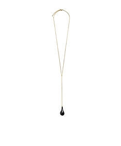Large Onyx Teardrop-Pendant Necklace