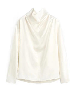 TotÊMe Draped Back-Buttoned Top