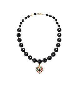 Valentino Coeur Royal Embellished Necklace