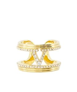 Valentino Embellished Ovalette Ring