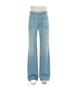 Valentino Button Detailed Regular Fit Jeans