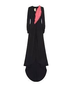 Embroidered Cady Couture Gown