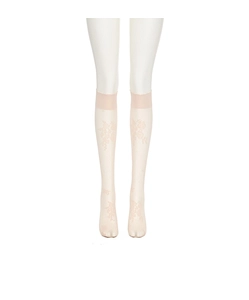 Floral Lycra Knee-High Socks