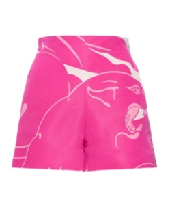 Graphic Print High-Rise Shorts