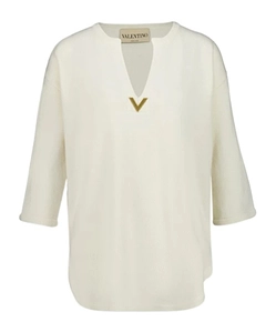 Logo-Appliqué Knitted Blouse