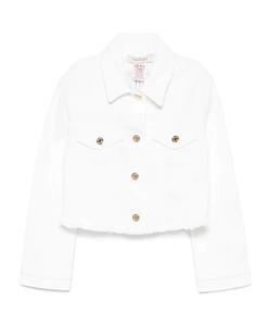 Twinset Kids Frayed Bull Denim Jacket