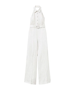Twinset Long Jacquard Satin Jumpsuit