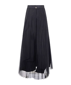 Twinset Pleated Tulle Maxi Skirt
