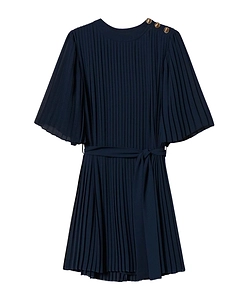 Twinset Pleated Belted Mini Dress