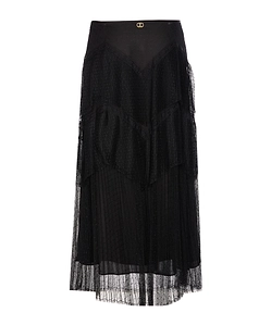 Twinset Pleated Tiered Midi Skirt