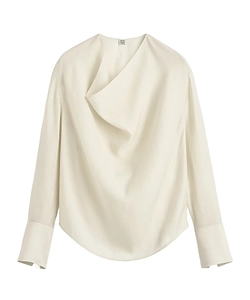 TotÊMe Draped Curved Hem Blouse