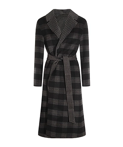 Twinset Reversible Check Belted Coat