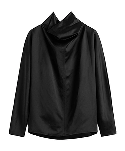 TotÊMe Draped Back-Buttoned Top