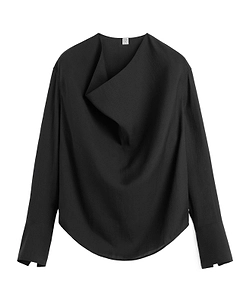 TotÊMe Draped Curved Hem Blouse