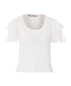 Twinset Ruffled Fitted Jumper