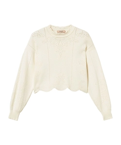 Twinset Scalloped Hem Cropped Jumper