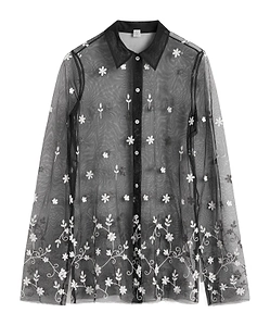 TotÊMe Floral-Embroidered Shirt