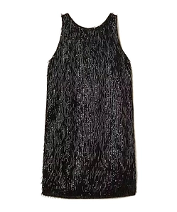 Twinset Sequin Fringes Short Dress