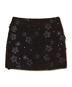 Twinset Sequin Embellished Bouclé Miniskirt
