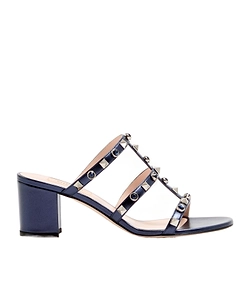 Valentino Garavani Rockstud Heeled Slide Sandals