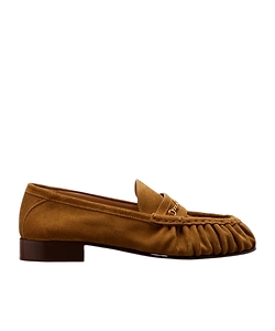 Valentino Ruched Chain Flat Shoes