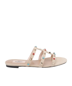 Round-Toe Flat Sandals