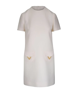 Round-Neck Short-Sleeved Dress