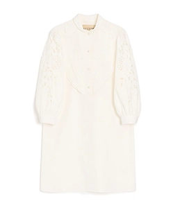 Valentino Embroidered Poplin Shirt Dress
