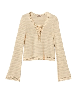 V-Neck Knitted Blouse