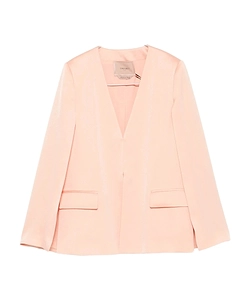 V-Neck Pockets Blazer