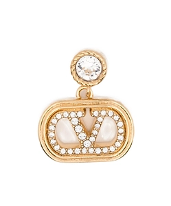 V-Logo Embellished Earrings