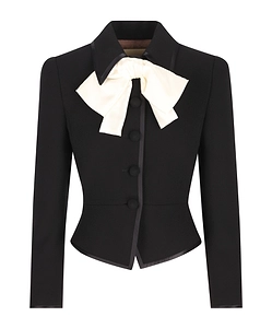 Valentino Bow Detailed Button-Up Jacket