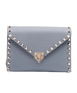 Valentino Garavani Rockstud Foldover Top Mini Clutch Bag