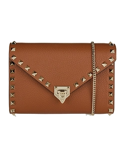 Valentino Garavani Rockstud Foldover Top Mini Clutch Bag