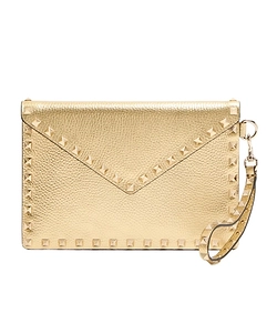 Valentino Garavani Rockstud Foldover Top Clutch Bag