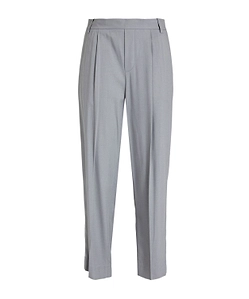 Straight-Leg Cropped Trousers
