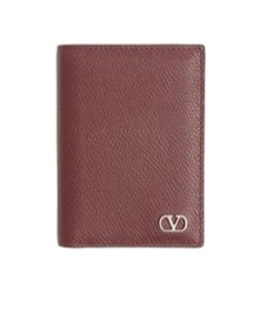 Valentino Garavani Vlogo Signature Cardholder In Grainy Calfskin