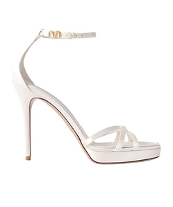 Valentino Logo Bucked Open Toe Sandals