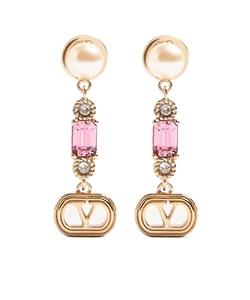 Valentino Ovalette Vlogo Signature Earrings