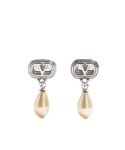 Valentino Ovalette Embellished Earrings