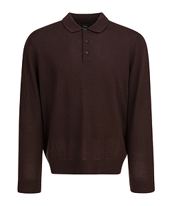 Vince Merino Wool Long-Sleeve Polo Shirt