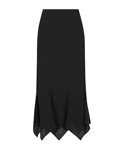 Valentino Pleat Detailed Asymmetric-Hem Skirt