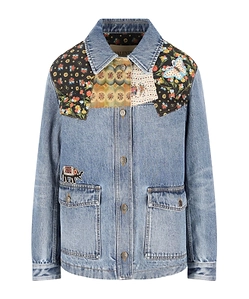 Valentino Patch Detailed Button-Up Denim Jacket