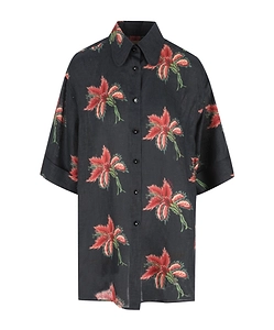 Valentino Floral Printed Short-Sleeved Shirt