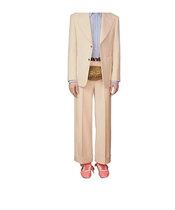 Valentino Pleat Detailed Straight Leg Trousers
