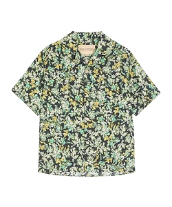 Valentino Papier Floral Printed Button-Up Bowling Shirt