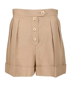 Valentino Button Detailed Turn-Up Hem Shorts