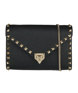 Valentino Garavani Rockstud Foldover Top Mini Clutch Bag