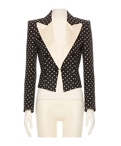 Valentino Polka Dot Printed Single-Breasted Jacket