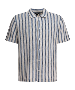 Vince Striped Short Sleeve Polo Shirt